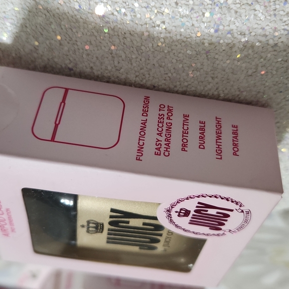 NEW JUICY COUTURE AIRPOD CASE /COVER gold - Picture 3 of 4